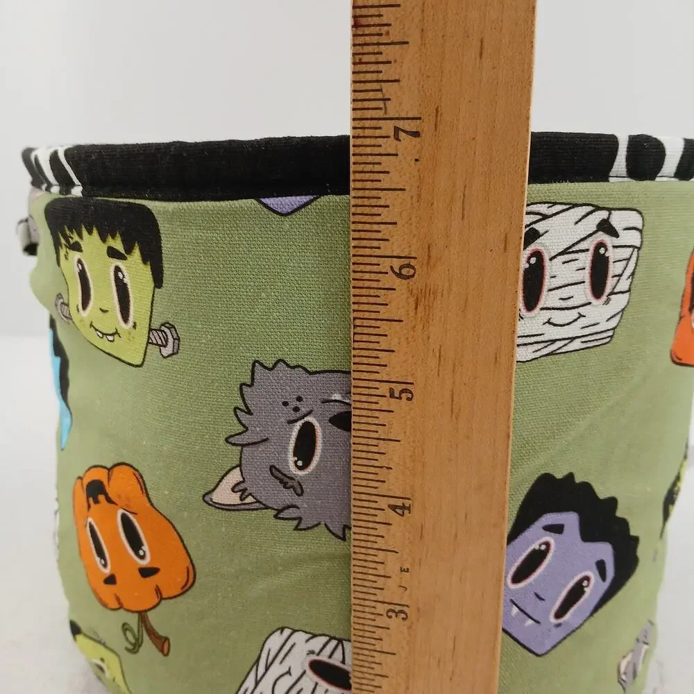 Posh Peanut Halloween Diaper Caddy Bag Candy Basket Skulls Bats Spooky Print